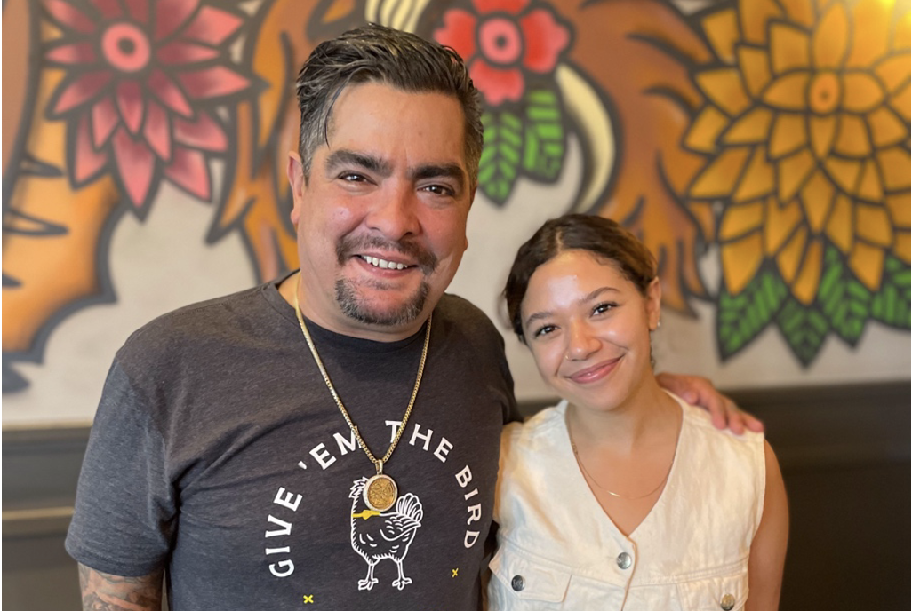Giovanna Sarabia and Aarón Sánchez