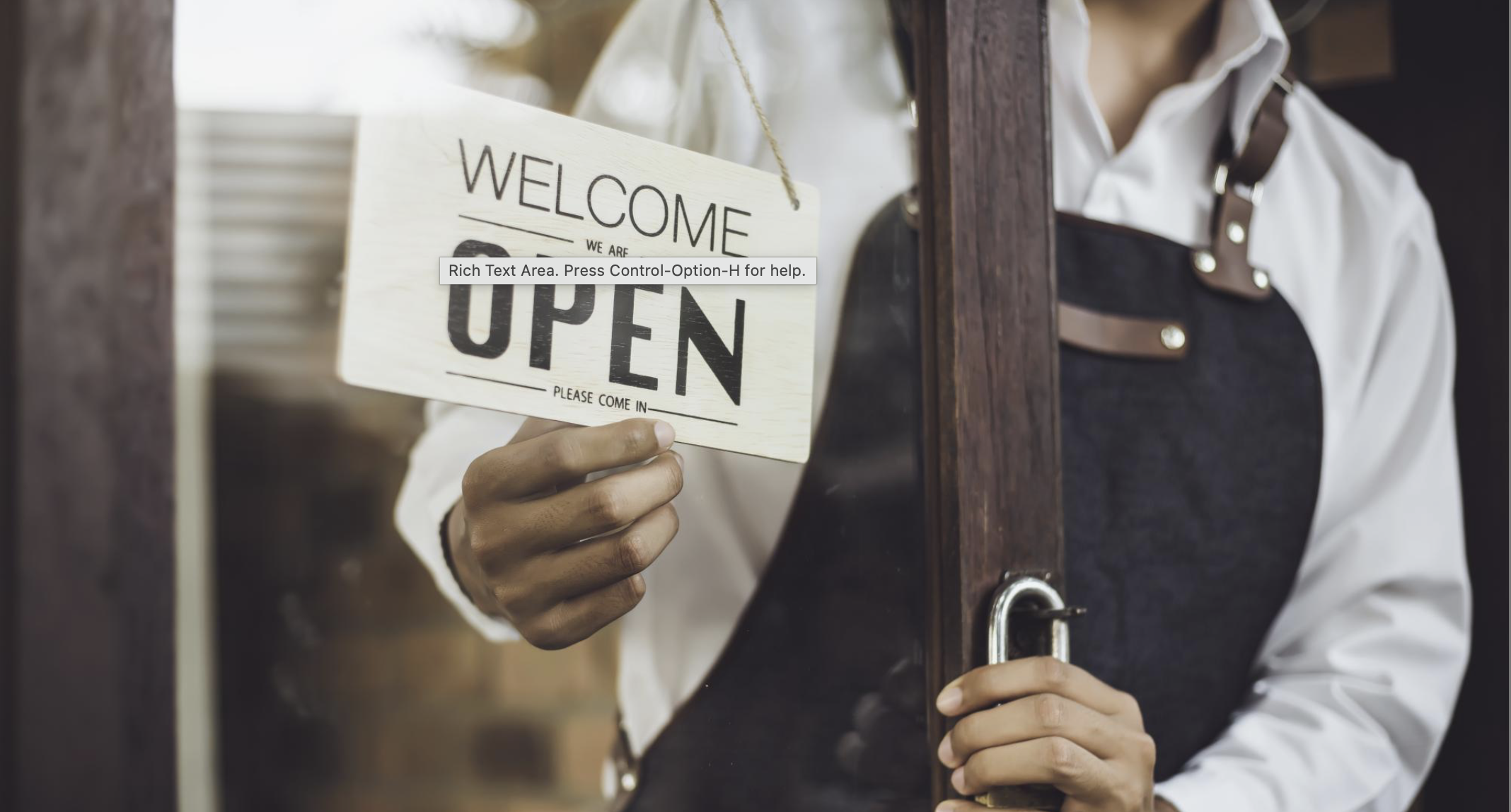 open sign