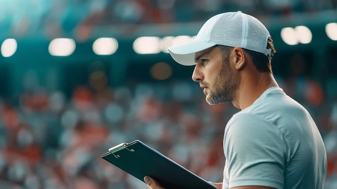 Coach analyzing playbook